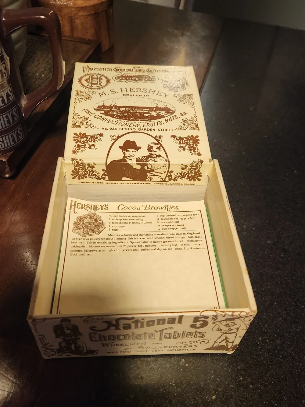 Vintage Hersheys  Chocolate Lot. Canister, Recipe, Mug.